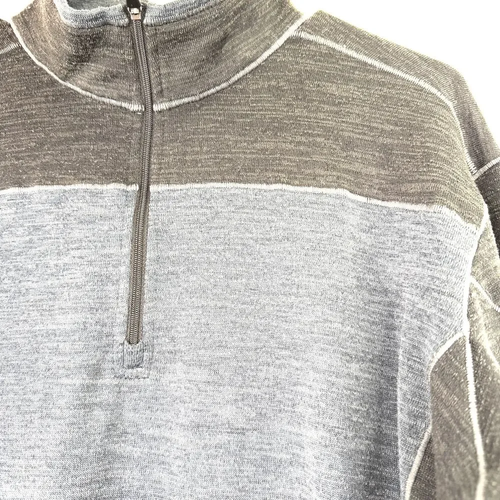 Kuhl Men's Ryzer 1/4 Zip Blue & Grey Sweater Size Large
